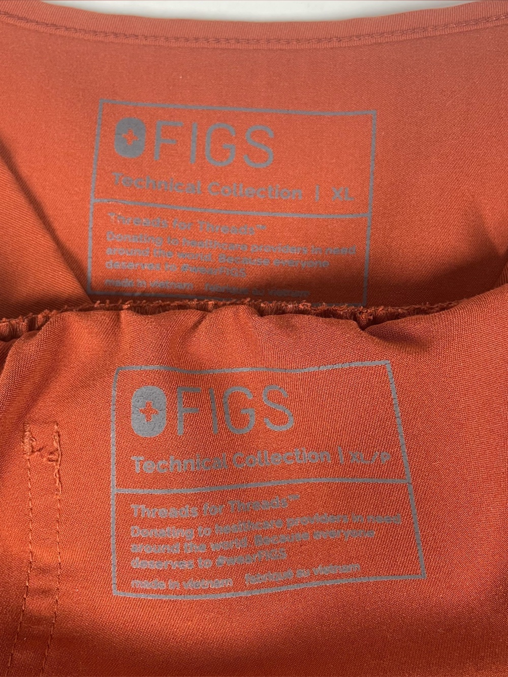 Figs 2 Piece Scrubs Set Casma V-neck Top & Yola Slim Pant Burnt Orange Size XL P - Picture 6 of 6